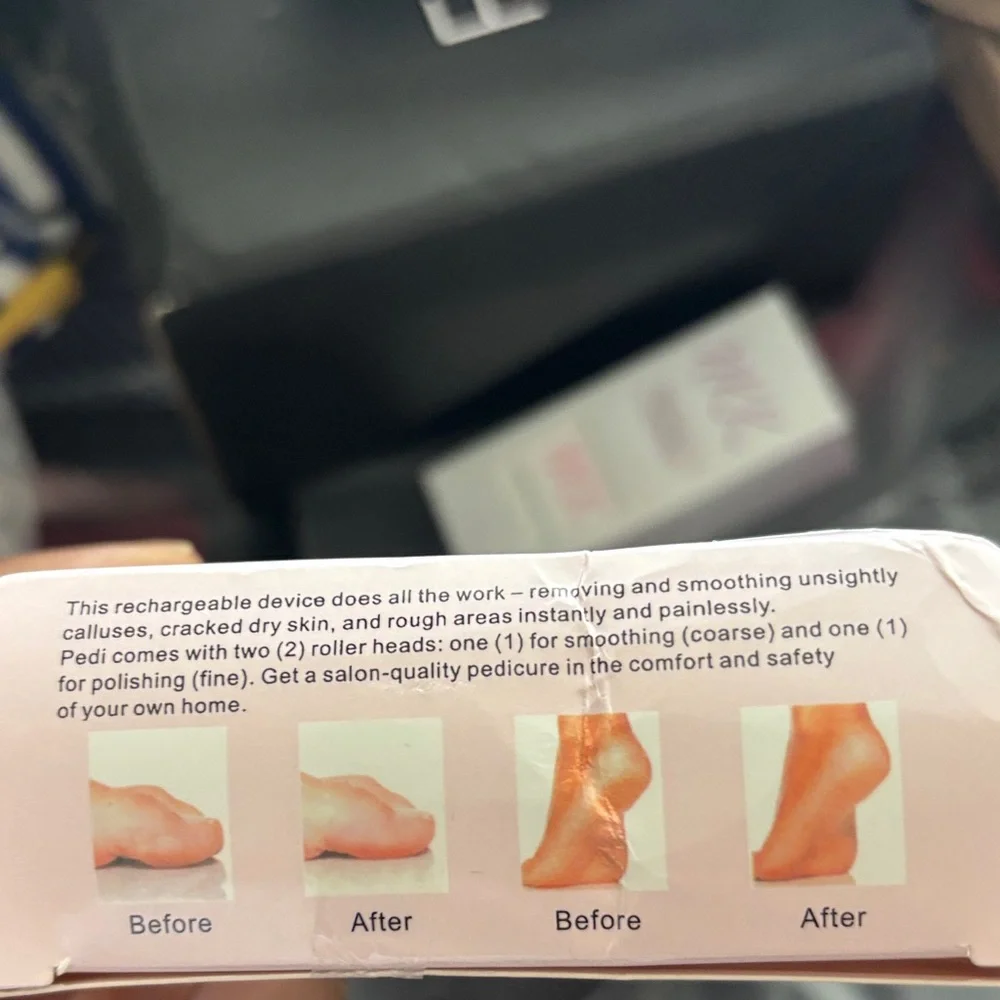 Electronic Foot Grinder with Rechargeable Battery - Silver and Gold